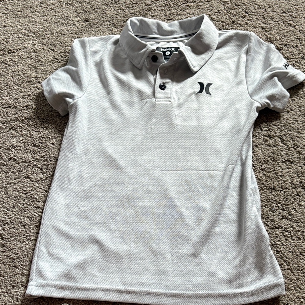 Hurley Kids Light Gray Polo Shirt